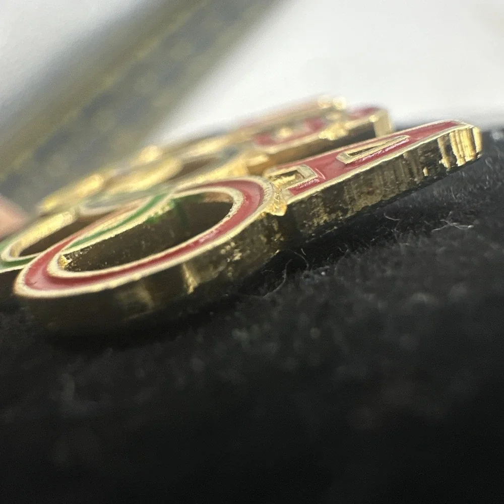 USA Olympics Rings Logo Rainbow Enamel Hat/Lapel Collector Pin New Vintage